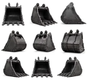 Oversized Heavy Duty CNC Machined Excavator Buckets Wear Resistant Hardened Steel Custom Parts