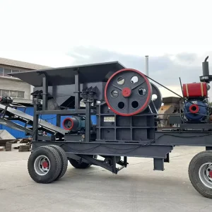 PE 400×600 Portable Jaw Crusher AC Motor Bearing Gear High Quality Stone Crusher for Mining Construction Max 60t/h