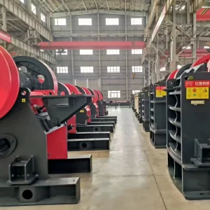 PE 500*750 Jaw Crusher with Steel Construction Gearbox High Productivity 40 110t h Capacity Reliable Operation