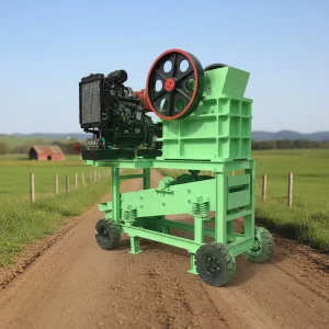 PE150X250 Portable Mobile Jaw Crusher Small Sized Crushing and Screening Equipment for Mining Stone Materials