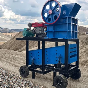 PE220X350 Small Compact Hard Rock Mobile Crushing and Screening Equipment Granite Crushing Portable Jaw Crusher