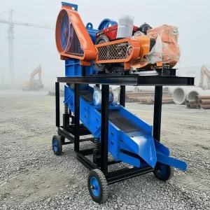 PE250*400 PLC Engine Jaw Crusher High Manganese Steel Jaw Plate 3-70t/h Capacity for Mineral Gold Mining