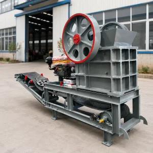 PE250x400 Diesel Jaw Crusher With Conveyor for Stone Rock Gravel Crushing and Small Quarry Aggregate Production Easy Operation