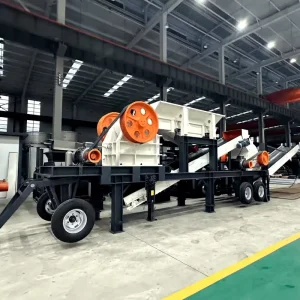 PE400x600 50 Tph Portable Diesel Jaw Crusher Small Mobile Stone Rock Crusher with Conveyor in Stock 10 Day Delivery