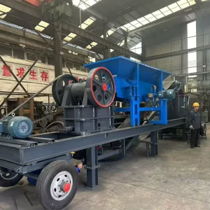 PE500X750 Large Capacity Mobile Jaw Crusher with Conveyor for Stone Crushing Hard Rock Jaw Crusher