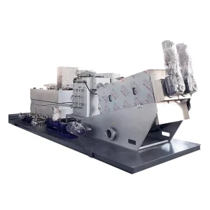 PJEP PLC Controlled Engine Driven Automatic Dewatering Screw Press System Bearing High Capacity Sewage