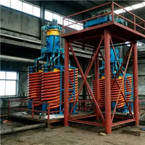 PLC Controlled High Precision Heavy Mineral Processing Gravity Spiral Concentrator for Mineral Coal Separation Light weight