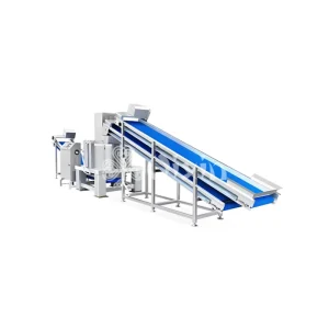PLC Motor Automatic Continuous Centrifuge Leafy Vegetable Salad Spin Dryer Dehydrator Dewatering Machine