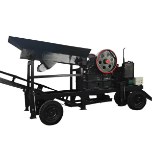 Pe-250×400 AC Motor Portable Mobile Jaw Crusher with Conveyor Feeder Gear