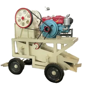 Pe200x300 Diesel Jaw Crusher Machine with PLC Gearbox AC Motor 5 20t h Capacity Vibrating Screen in South Africa