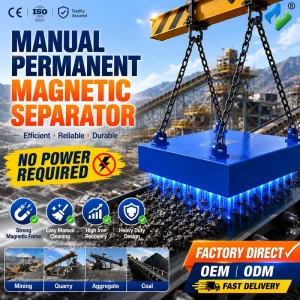 Permanent Magnetic Separator Manual Magnetic Iron Separator for Aggregate Mining Conveyor Belt