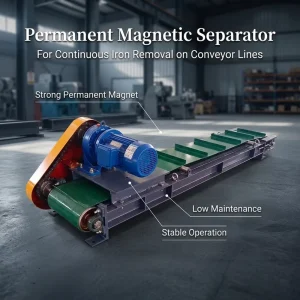 Permanent Magnetic Separator Self Cleaning Iron Remover RCYD3F for Conveyor Belt Recycling