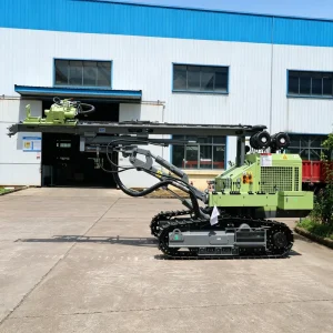 Pneumatic Crawler DTH Drilling Rig Max 50m Drilling Depth 2500N.m Torque Heavy Duty Rock Drill Diesel Engine Gearbox
