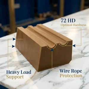 Polymer Mine Hoist Friction Liner with 0.475 Friction Coefficient for Koepe Winder 0.05 Low Wear Rate Friction Block