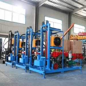 Portable 200m Depth Water Well Drilling Machine Rotary Drill Rig Small Pump Motor Core Components for Mine Drilling Rig