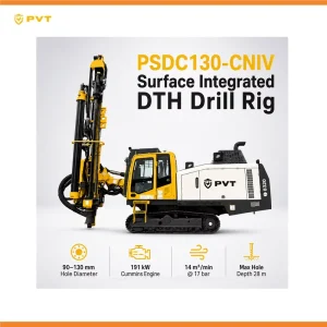 Portable DTH Drilling Rig Hydraulic Mining Drilling Machine for Hard Rock Open Pit Quarry Contractor Work