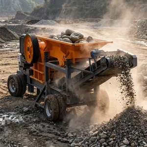 Portable Diesel Engine Powered Rock Crusher PE250x400 Mobile Jaw Breaker No Electricity Needed for Remote Mining Site