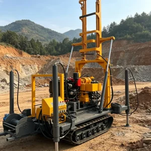 Portable Diesel Powered Core Drilling Machine with Pump Motor for Geological Exploration Mineral Analysis 200m Depth Diamond Bit