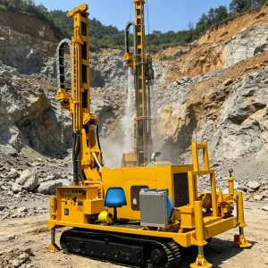 Portable Diesel Powered Water Well Drilling Rig Pump Equipped Borehole Machine Max 200m Deep