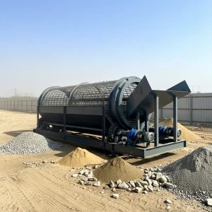 Portable Electric Motor Soil Fertilizer Sand Trommel Screen Customizable Stainless Steel Screens 20 200t h Capacity for Mining