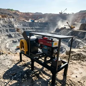 Portable Hammer Crusher for Stone and Ore Processing in Open Pit Construction with Max 100t/h Capacity