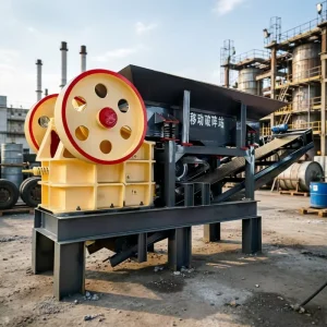 Portable Heavy Duty Jaw Crushing Station Quarry Rock Construction Waste Limestone Granite Ore Aggregate Processing Plant