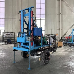 Portable High Power Mobile Tractor 200m Depth Water Well Drilling Rig with Motor and Engine Core Components