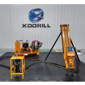 Portable Hydraulic Electric Motor or Diesel Engine DTH Drilling Rig Machine with Max 60m Depth for Rock Mining