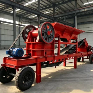 Portable Jaw Crusher Diesel Electric Rock Crushing Machine with Conveyor for Granite Limestone Quarry Mining Equipment