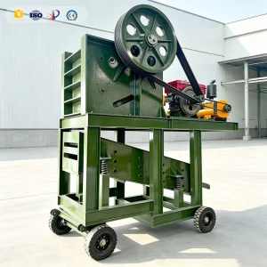 Portable Jaw Crusher Machine Diesel Powered Mobile Rock Crusher Plant with Screen for Quarry Mining