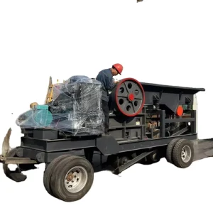 Portable Jaw Crusher PE 400*600 Model with a Capacity of 40 Tons hour Mining Machinery Equipment