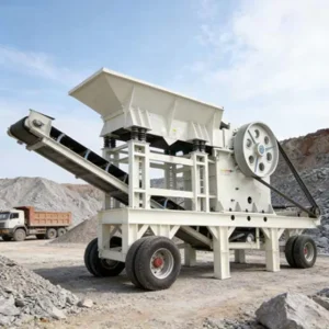 Portable Jaw Crusher with Screen Max 60t/h Capacity Mining Quarry Use