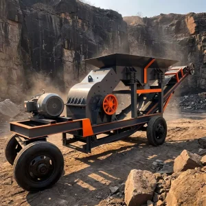 Portable Mining Rock Crusher Machine Mobile Hammer Crusher for Gold Mining Granite Limestone Sand Production Stone Jaw Crusher
