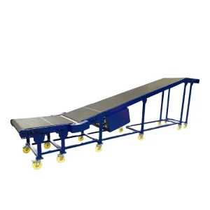 Portable Mobile Heavy Duty Stainless Steel Rubber Belt Conveyor Adjustable Speed for Warehouse Loading Unloading Logistics
