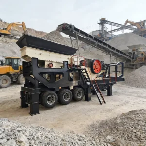 Portable Mobile Jaw Crusher Plant Small AC Motor PE 600×900 with Conveyor Feeder Engine Gear High Rigidity