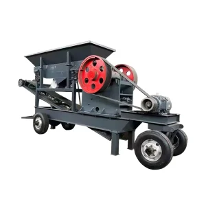 Portable Motor Driven Mineral Processing Stone Jaw Crusher with Engine for Construction Waste and Mine Sand Production Line