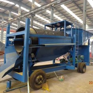 Portable Movable Rotary Screen Gold Washing Equipment with Engine Mobile Trommel for Ore Processing 380V