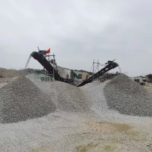 Portable Quarry Vibrating Screening Plant Mobile Rock Sand Separator Vibrating Sieve Equipment AC Motor Gear Max 300t h Capacity