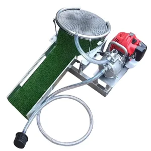 Portable Small Steel Gold Pan Machine Gasoline Powered River Sand Vibrating Gold Separator for Outdoor Gold Prospecting PLC Core