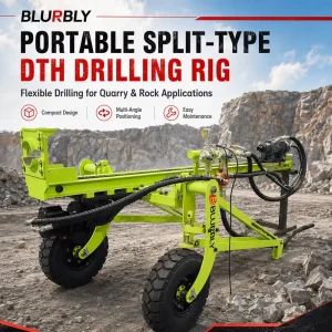Portable Split Type DTH Drilling Rig Pneumatic Rock Drilling Machine for Quarry Mining Blasting and Construction
