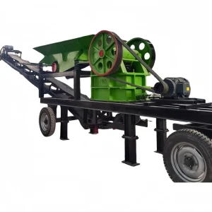 Portable Tire Type Jaw Crusher Engine No Concrete Foundation 40-110t/h PE500x750 Wheeled Stone Crusher for Construction Waste