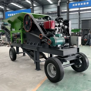 Portable Tire Type Jaw Crusher PE300x500 No Foundation Required 8 30t h 22kw Mobile Stone Crusher for Quarry Aggregate