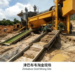 Portable Trailer Mounted Gold Trommel Wash Plant for Africa Alluvial Gold Recovery Project Site