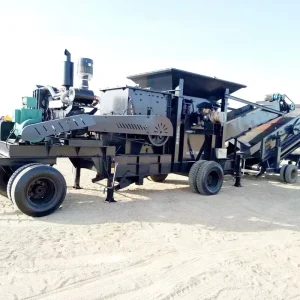 Portable Wheeled Type Mobile Stone Crushing Plant Rock Impact Crusher Station With Screen Feeder