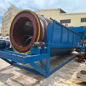 Precision Placer Gold Mining Drum Screen Wet Dry Mineral Separator Uniform Classification Rotating Motor Engine Design Long