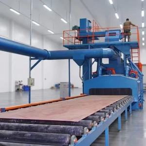 Q69 Roller Conveyor Shot Blasting Machine for Steel Plate H Beam Surface Cleaning Rust Removal