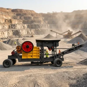 Quarry 20tph Mobile Hard Rock Crusher Jaw Crusher Concrete Gold Ore Construction Waste Stone Crusher
