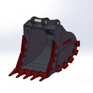 Quarry Bucket 20T Excavator Mining Shovel Q355b NM400 450 Material 1.3cbm Capacity ISO 9001 1 Year