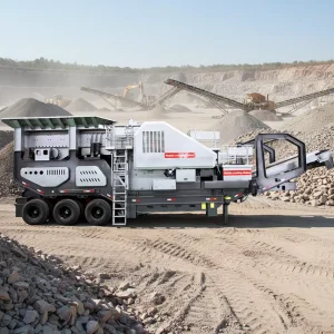 Quarry Mobile Crushing Station 80-300TPH Wheel-mounted Jaw Crusher Machine AC Motor Pump Bearing High