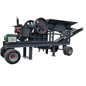 Quick Road Towing and Hydraulic Leg Support Tire Type Mobile Jaw Crusher for Small to Medium Quarry and Rental Use